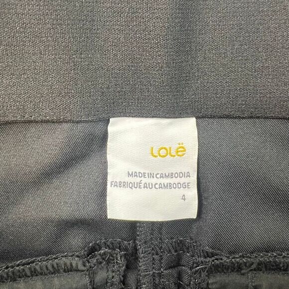 Lole Dress Pants Trousers Black Womens Size 4 XS Stretch Zipper Pockets Slim Leg - Picture 3 of 9